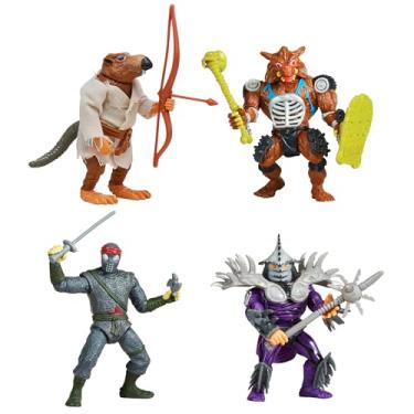 Imagem de Playmates Teenage Mutant Ninja Turtles Classic Movie Star Mutants - Pacote de 4 brinquedos