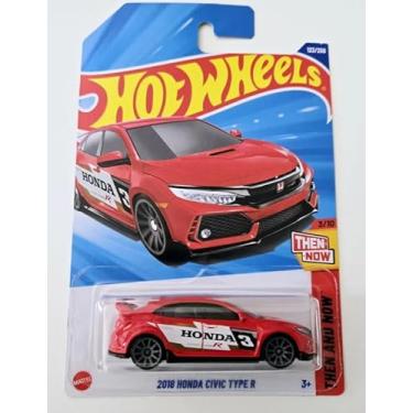 Imagem de Carrinho Hot Wheels 2018 Honda Civic Type R [Red], Then and Now 3/10, 123/250, 1:64 Scale Diecast Car - HYY64