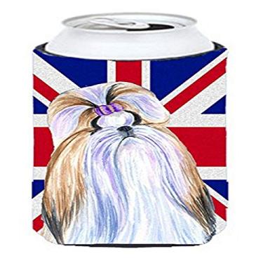 Imagem de Shih Tzu with English Union Jack British Flag Tall Boy Beverage Insulator Hugger SS4907TBC