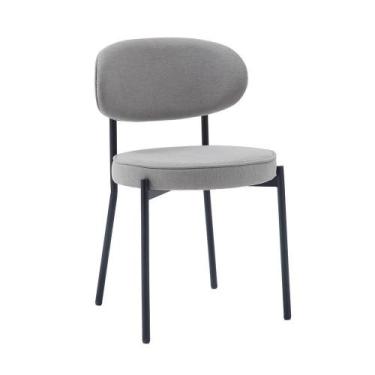 Imagem de Cadeira De Jantar Eva Tecido Rivatti - Cinza