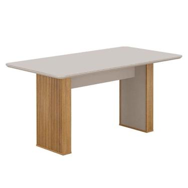 Imagem de Mesa De Jantar Júlia 160x80cm Cinamomo Off White - Valdemóveis