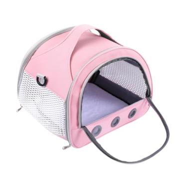 Imagem de Bothyi Portador de porco de cobaia portador de gaiola portador de gaiola Mesh respirável Small Animal Travel Bol, Rosa