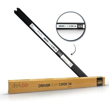 Imagem de Fonte driver Slim 36w 2a 12v 110v/220v Bivolt Ip20 Cod: 994022174 Delu
