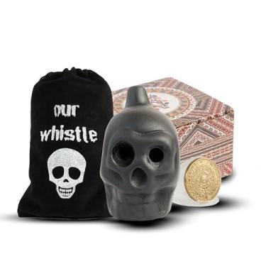 Imagem de Melhor apito da morte asteca, apito da morte asteca Apex Predador, apito da morte asteca mais alto, dispositivos para irritar vizinhos, presentes para homens achados raros exclusivos (preto)