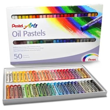 Imagem de Giz De Cera Pentel Arts A Óleo, 50 Cores, PHN-50