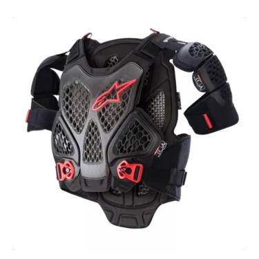 Imagem de Colete de Proteção Motocross Alpinestars A6 Preto e Vermelho