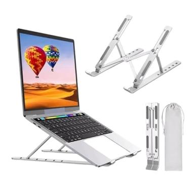 Imagem de Suporte De Notebook De Alumínio Ajustável Para Notebook De 6 Ângulos Ajustável De Alumínio Dobrável E Ergonômico 10-17 Polegadas Suporte para Laptop, Suporte para Laptop, Suporte para Computador