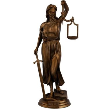 Imagem de Estátua Símbolo Justiça Deusa Themis Têmis Direito (Cor Cobre Antigo)