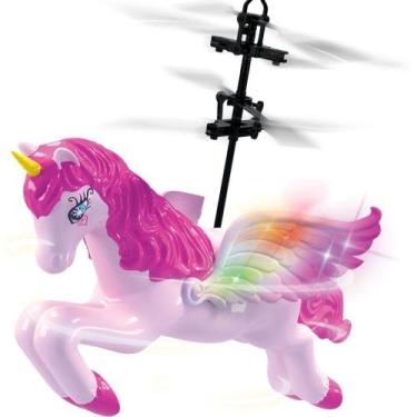 Imagem de Mini-Flight Unicórnio Rosa Helicóptero Drone Voador Sensor Mão Origina