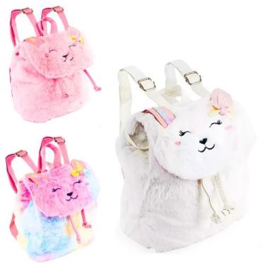 Imagem de Mochila Feminina Pelúcia Sortida Lacinho Passeios Escola - KR Variedad