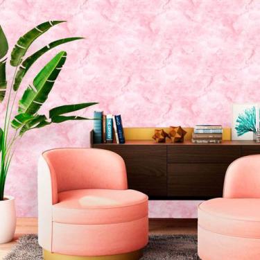 Imagem de Papel de Parede Vinil Autocolante Mármore Bubblegum Pink - Inove Papéi