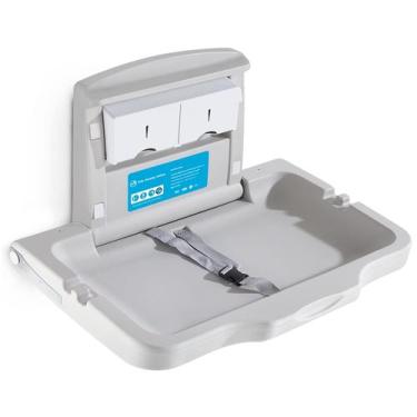 Imagem de Trocador de bebê KSITEX montado na parede, dobrável, branco, cinza