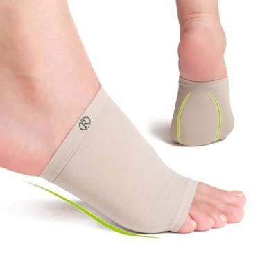 Imagem de Palmilha Ortopédica para Fascite Plantar, Suporte para Pés, Bege