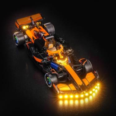 Imagem de LocoLee Kit de luz compatível com Lego 77251 McLaren F1 Team MCL38 Carro de corrida – Sem modelo apenas luz, acessórios de iluminação LED compatíveis com Lego McLaren F1 Team MCL38 77251