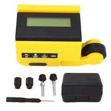 Imagem de Display LCD, Roda de Distância Digital de Pinça de Serra do Tipo Rolo Com Pneu de Borracha de Nano Polímero para Projetos de Madeira, Abdominais e Borracha, Faixa Ajustável de 0