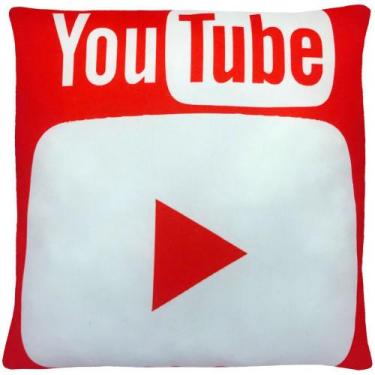 Imagem de Almofada Emoji Pelúcia 28cm youtube - Vitor Bordados