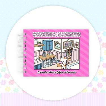 Imagem de Livro de Colorir fofo capa dura Rosa - by Gabi