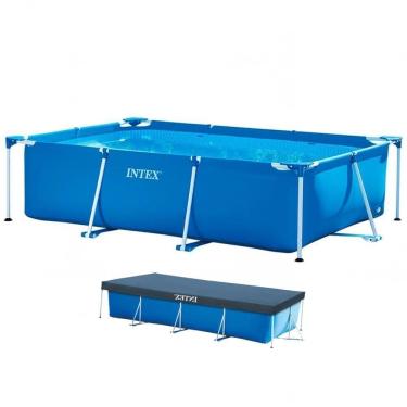 Imagem de Piscina Estrutural Retangular 3.834 Litros Pvc Armação + Capa Intex