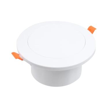 Imagem de Geesatis Saída de ar redonda ajustável de 10 cm com mola, capa de ventilação de exaustão ABS Soffit, difusor de ar de parede de teto malha integrada para ventilação de casa, sala de estar, cozinha