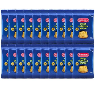 Imagem de Caixa 20 Pacotes Queijo Parmesão Ralado La Serenissima 50g