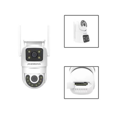 Imagem de Câmera De Segurança Panorâmica Wi-Fi Dupla Visão Ip65 - Nova digital