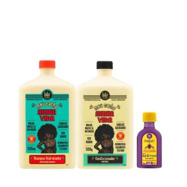 Imagem de Kit Lola Meu Cacho Minha Vida Sh 500ml + Cond 500ml + Pinga! Óleo Açaí