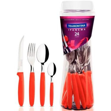 Imagem de Jogo Talheres Faqueiro Inox Tramontina Ipanema 24 pçs