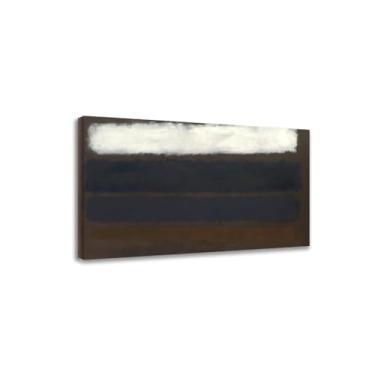 Imagem de Rothkoo, famosa arte de parede, reproduções de pintura a óleo, "No 14 (Horizontals, White Over Darks)", decoração de impressão em tela abstrata, pôster de parede grande moderno de 70 x 112 cm