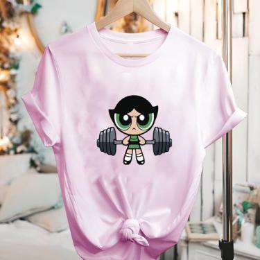 Imagem de Camisetas Meninas Super Poderosas Manga Curta Blusão - Eletron Fashion