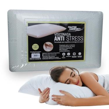 Imagem de Travesseiros Nasa Antistress Viscoelástico Médio | Antibacteriano, Fio de Carbono, Íons de Prata, Altura 13cm | Master Comfort