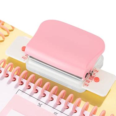 Imagem de Ejoyous Furador, A4/30 Buracos A5/20 Buracos B5/26 Buracos Perfurador De Papel Folha Solta Máquina De Perfuração Manual Rosa para Crafting Papel Scrapbooking Cards Office Studio