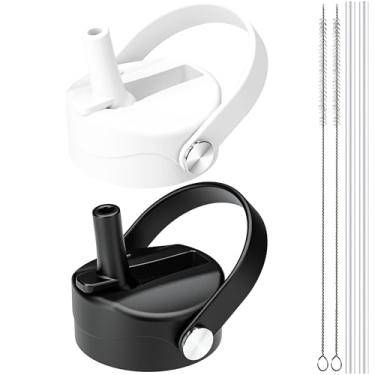 Imagem de Tampa de canudo para Hydro Flask boca larga, tampas com canudo para Hydroflask 12 16 18 20 32 boca larga de 1,134 g, tampa de canudo de substituição para Hydroflask, tampa de garrafa esportiva