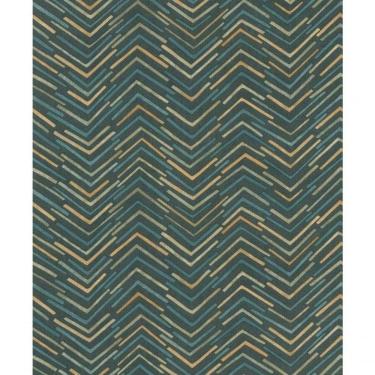 Imagem de Papel De Parede Barbara Home Geométrico Azul E Marrom 560985