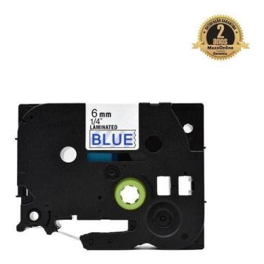 Imagem de Fita Compatível Brother Tz Tze 113 Incolor Letra Azul 6mm - Genérica B