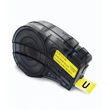 Imagem de Fita Vinil Compatível Brady M21-500-595-YL Amarela Letra Preta 12mm - 