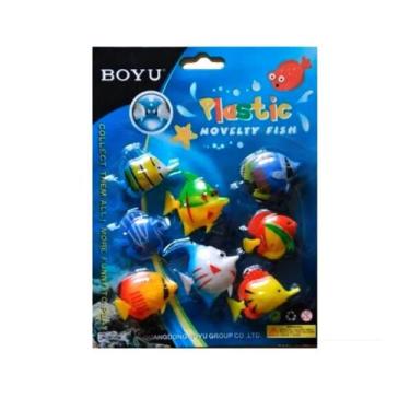 Imagem de Peixes Plásticos BOYU 8 unidades Pequenos