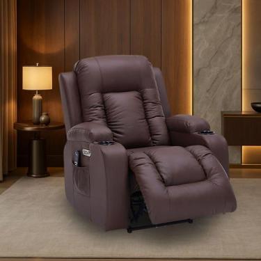 Imagem de Poltrona do Papai Elétrica Reclinável Austin com Massagem Aquecimento 