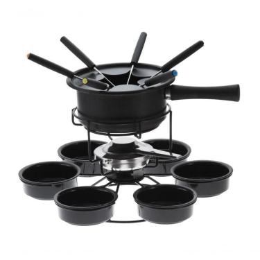 Imagem de Aparelho De Fondue Antiaderente Base Giratória Carroussel 16 Peças Para Fondue De Chocolate Queijo