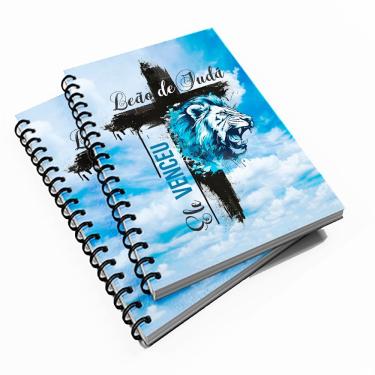 Imagem de 10 Cadernetas Evangélica 48 fls O Leão de Juda Ele Venceu