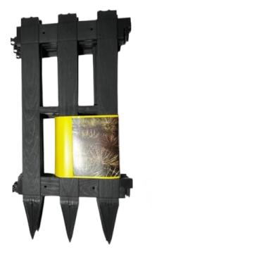 Imagem de Kit Cercas Plástica Decorativa Cerquinha de Jardim Inglês Alta 50cm(Preto,20-5.60m)