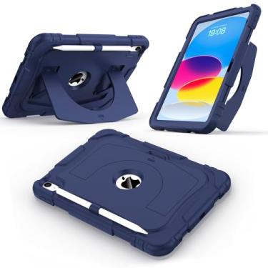 Imagem de CCMAO Capa infantil para iPad (A16) 11 polegadas 2025, iPad 10ª geração 10,9 polegadas 2022, com alça portátil e suporte para lápis, capa protetora resistente à prova de choque para iPad 11/10 Gen