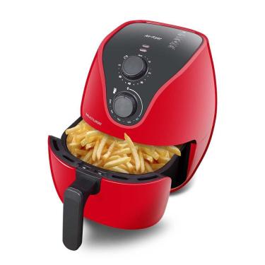 Imagem de Fritadeira Elétrica Air Fryer 4L Vermelha com Grade e Timer 127v - 1500w - CE083