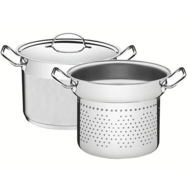 Imagem de Jogo Cozi-Pasta Tramontina Professional em Aço Inox Fundo Tr
