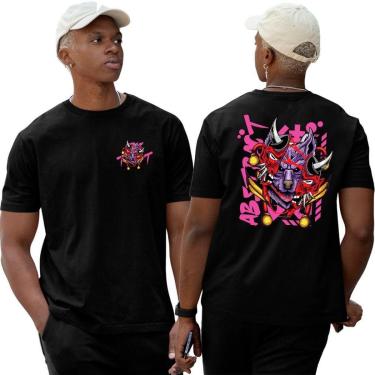 Imagem de Camisa Algodão Basica‎ The Wolf's Mask Abstract-Unissex