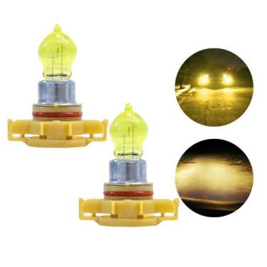 Imagem de Par Lâmpada Halógena Amarela PSX24 3000K H16 12V 24W Milha - Litenlux
