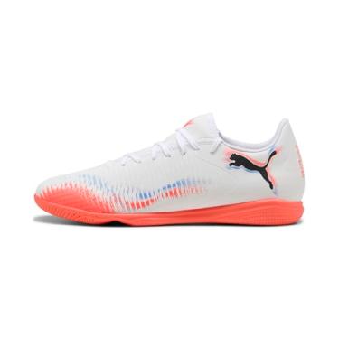 Imagem de PUMA Tênis de futebol masculino Future Play Indoor Trainer, Branco e preto vermelho brilhante Ah25, 43