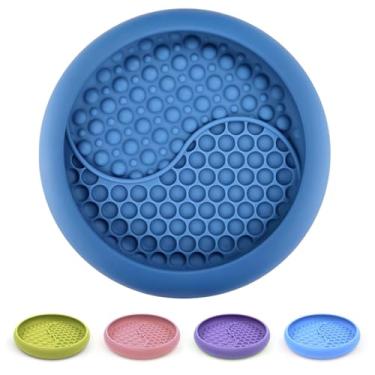 Imagem de ZOURYNUA Tigela para lamber cachorro, antiderrapante, alimentador lento para cães, dispensador de petiscos, brinquedos interativos e enriquecedores, redutor de tédio e ansiedade, silicone livre de BPA