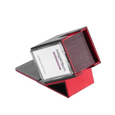 Imagem de Mage Tech Adventurer [Hero] Modular Deck Box – Fits 100+ Single-Sleeved Cards – Includes Avatar Card Holder & Pocket Dice Box – Expandable Design – Ambition (Black/Red)