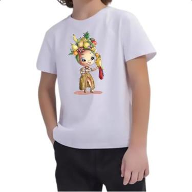 Imagem de Camiseta Infantil Carmen Miranda Arara Caricatura - Alearts, 16