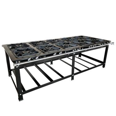 Imagem de Fogão Industrial de Centro 10 Bocas Duplas Cefaz Linha Diamond Baixa Pressão C-CFZD-062